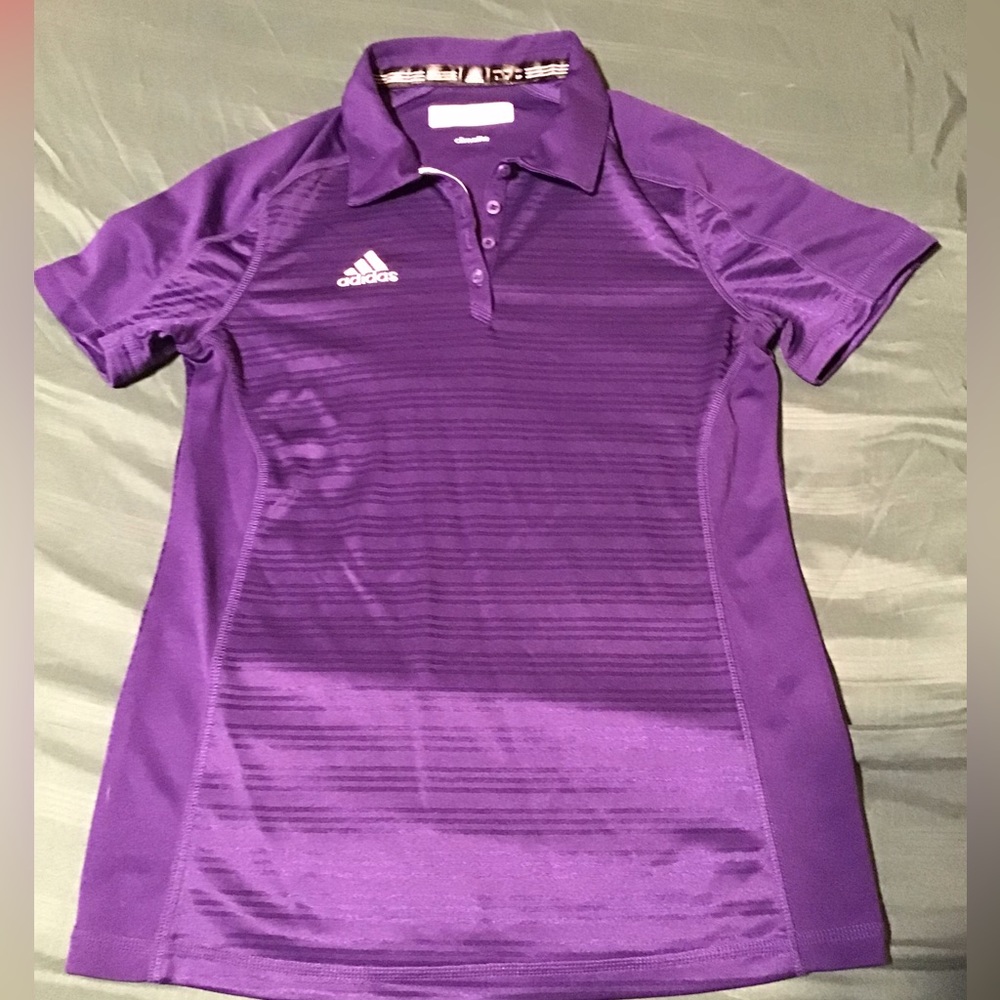Used purple adidas golf polo. Size small.